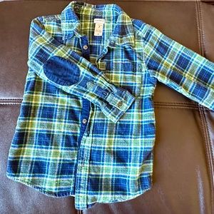 Carter’s blue and green plaid button down flannel